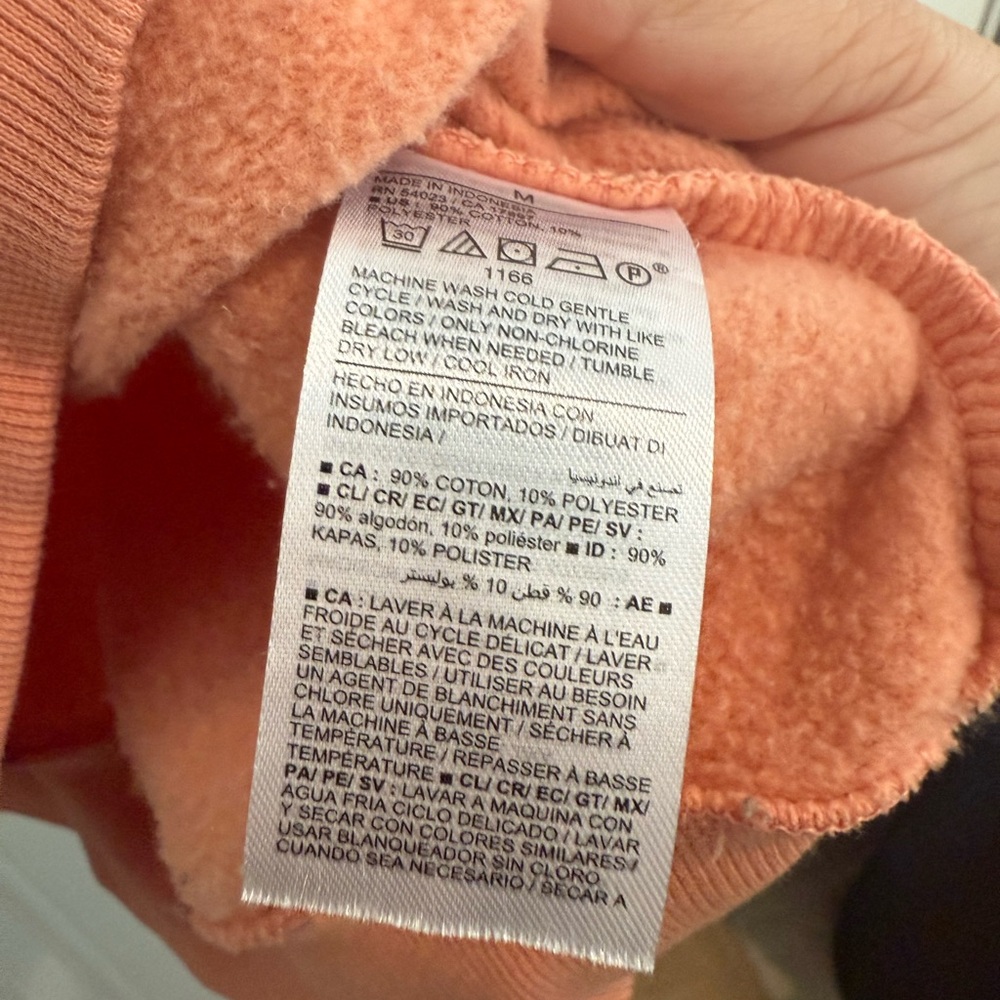 Old Navy Coral Pullover/Sweatshirt. Oversized. Size Medium. - Picture 5 of 8